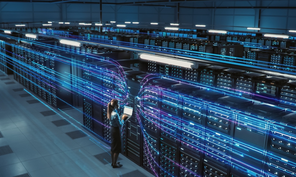 The use of crystals and electronics in data centers.